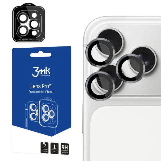 3mk Lens Protection Pro Tempered Glass for iPhone 17 Pro | 17 Pro Max - Gray
