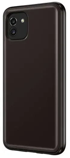 Samsung EF-QA036TBE Soft Clear telefono dėklas Samsung Galaxy A03 (A035) juodas (Pažeista pakuotė)