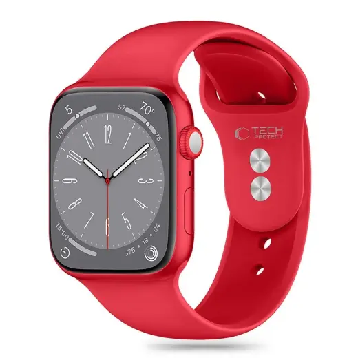 Tech-Protect Silicone Strap for Apple Watch 6 | 7 | 8 | 9 | 10 | SE | Ultra 1 | 2 (44|45|46|49 mm) - Red