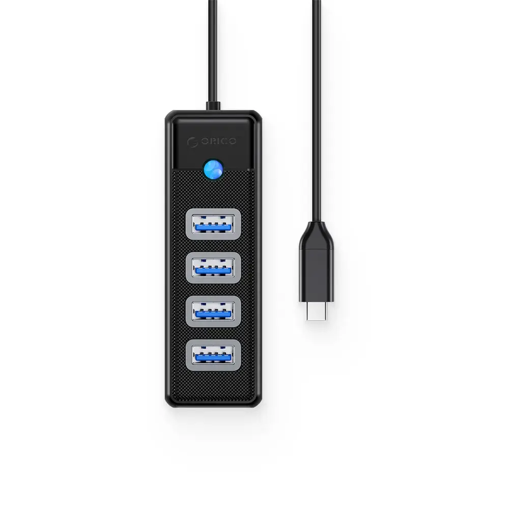Orico PW4U-C3 USB Hub 4-Port USB-A 3.0 1.8m - Black