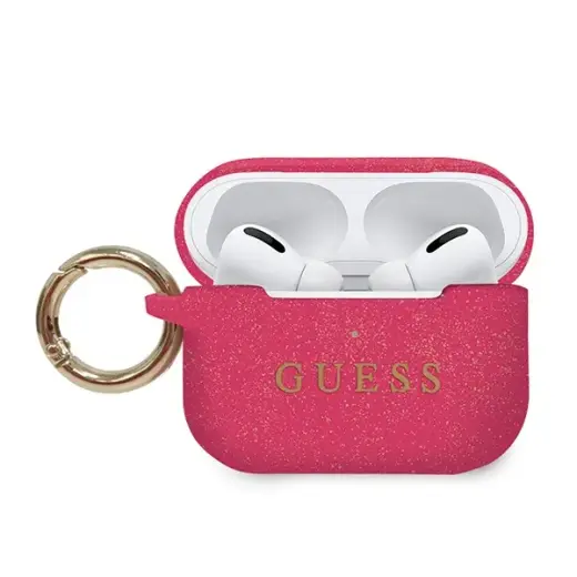 Guess GUACAPSILGLFU AirPods Pro cover fuksja|fuschia Silicone Glitter