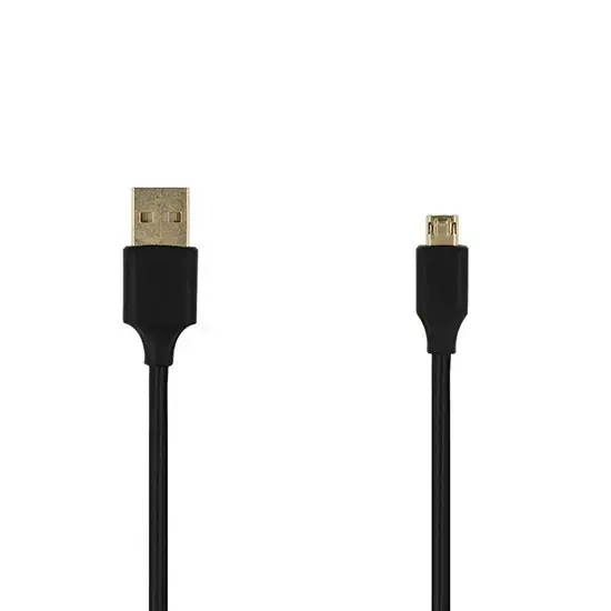 datu pārraides un uzlādes vads | USB-A uz Micro USB | 1m | melns