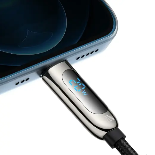 USB-C cable for Lightning Baseus Display, PD, 20W, 1m (black)