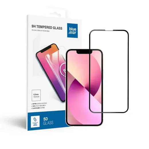 Tempered glass to iPhone 13 MINI (full glue) Blue Star 5D black