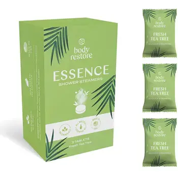 Body Restore Fresh Tea Tree Shower Steamers Set - Sada aromatických tablet do sprchy