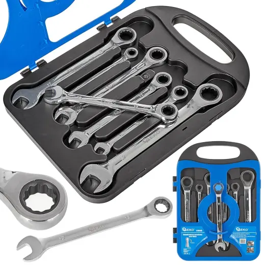 Ratchet kombineeritud mutrivõtmete komplekt 8-19mm, 7 tk.