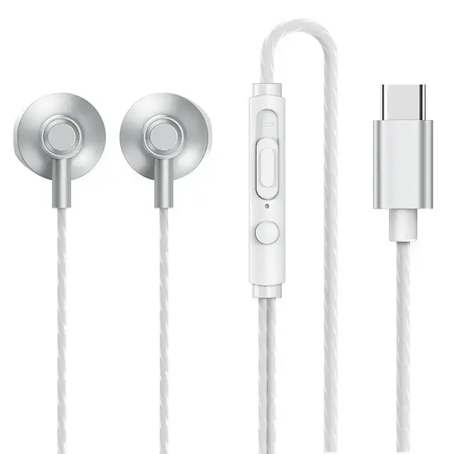 REMAX in-ear earphones USB Type C headset with remote control silver (RM-711a Silver)