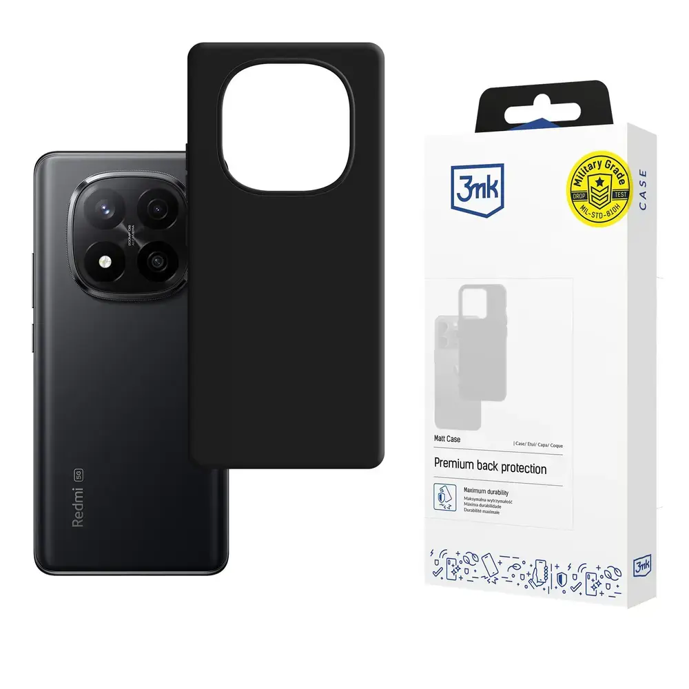 3mk Matt Case for Xiaomi Redmi Note 15 Pro - black