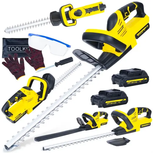 21V 520mm bezvadu dzīvžoga trimmeris 2x2.0Ah
