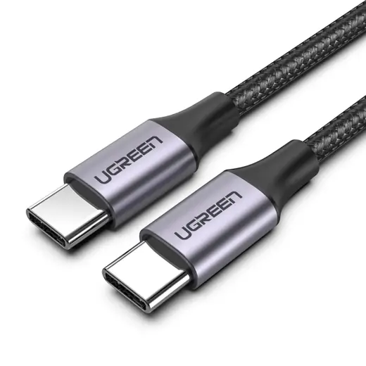 Ugreen US161 50751 datu pārraides un uzlādes vads | USB-C uz USB-C | 1.5m | pelēks