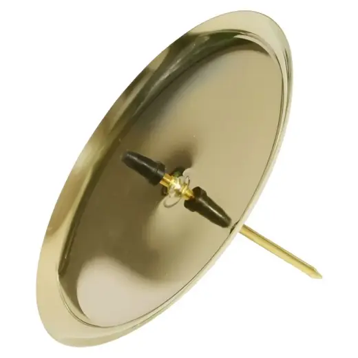 Candle holder 8x4.3cm with pin, 4pcs gold
