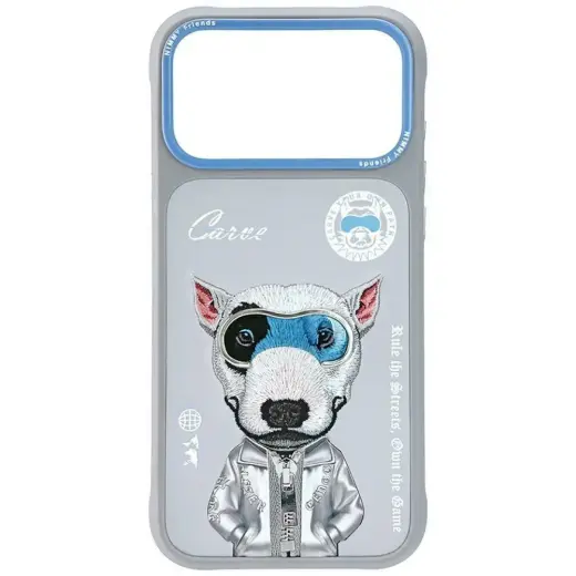 Etui Nimmy Cool&Cute 2.0 Dog do iPhone    17 Pro Max szary