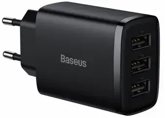 Baseus Compact travel charger | 17W | USB-A | black