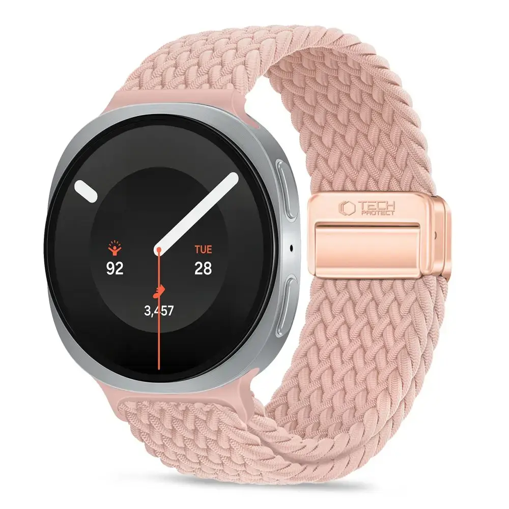 Tech-Protect NylonMag smartwatch strap for Galaxy Watch 8/9/Classic (40/44/46 mm) | Nylon | pink