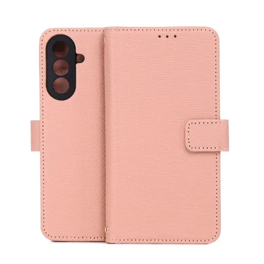 Smart Triangle book type phone case for Samsung Galaxy A17 4G (A175) | Galaxy A17 5G (A176) | Galaxy A26 5G (A266) pink