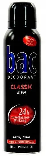 Bac Deospray Classic for Men 24H - Deodorant for Men - 150ml