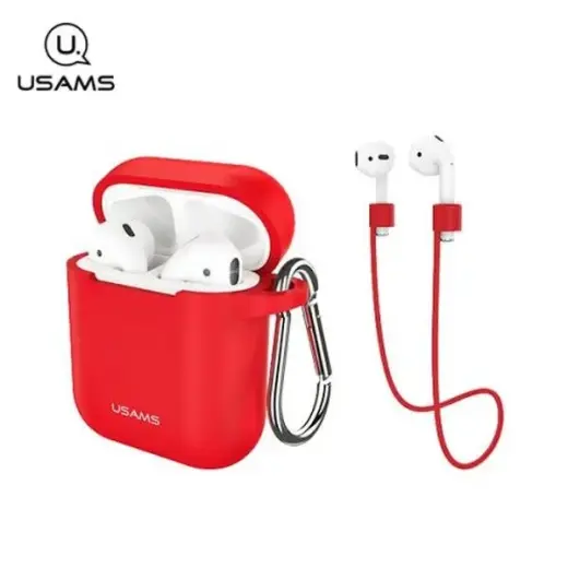 USAMS Etui ochronne do AirPods siliconczerwony|red BH423AP04 (US-BH423)