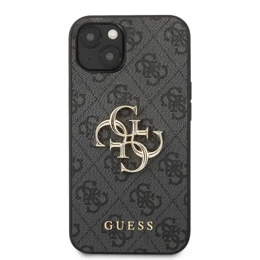 GUHCP13M4GMGGR Guess PU 4G Metal Logo Case for iPhone 13 Grey