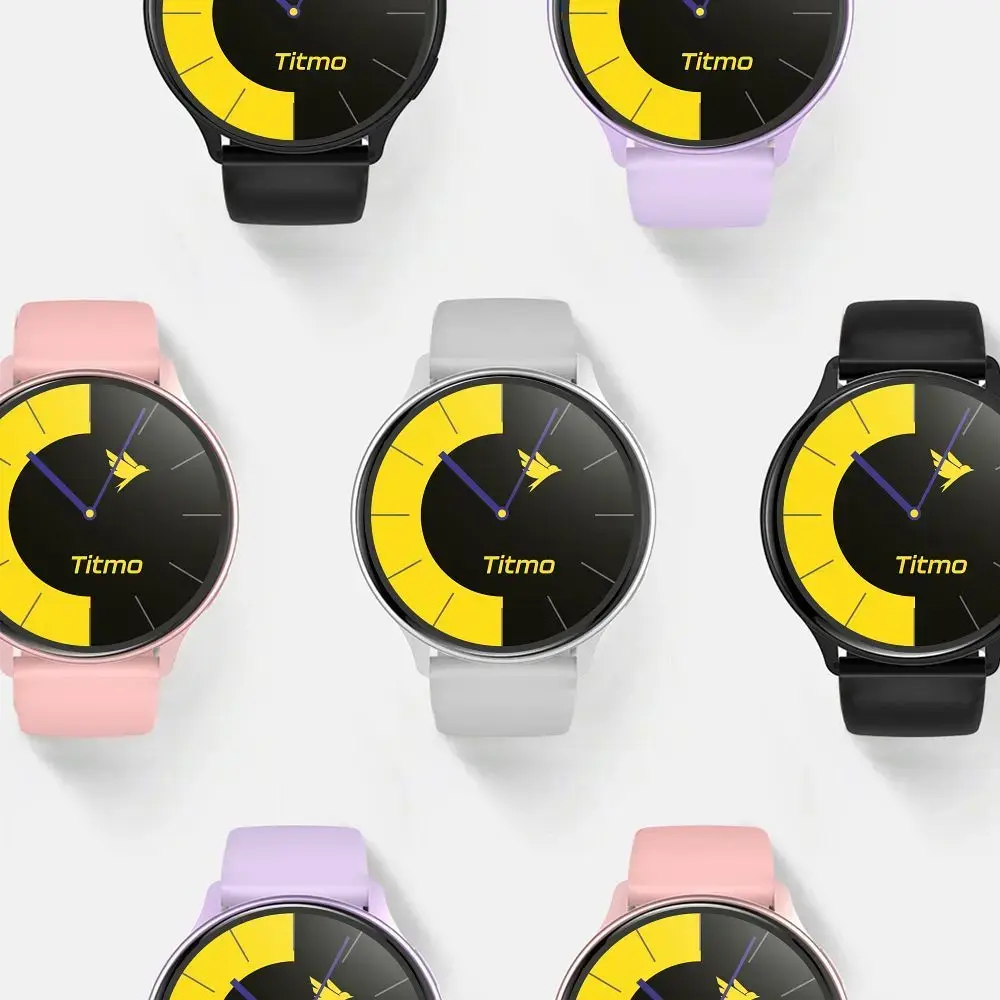 Smartwatch TITMO O-170 (AMOLED, bluetooth call, stainless steal gold mesh strap) gold