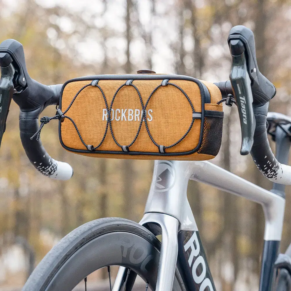Torba na kierownicę 1,9L Rockbros TL001 ROAD TO SKY wodoodporna – pomarańczowa