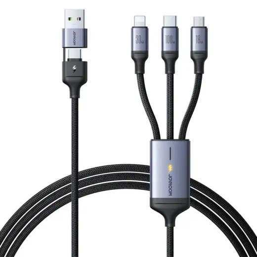 Cable Speedy  USB Joyroom SA21-2T3, 6 in 1| 100W|Cable 1.5m (black)