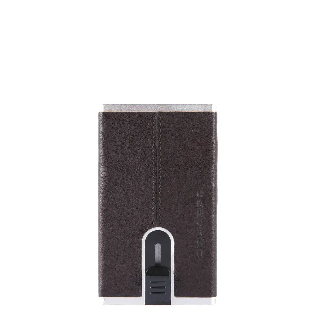 Piquadro, Black Square, Leather Card Holder, Square Sliding System, PP4825B3R-TM, Brown, For Men