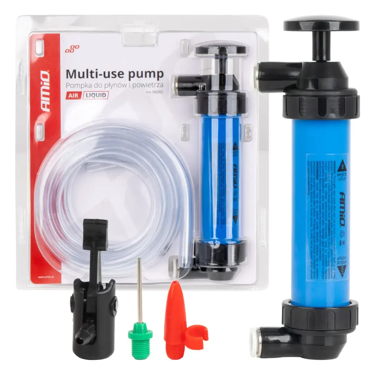 Multi-use transfer pump with quick connector AMIO-04262