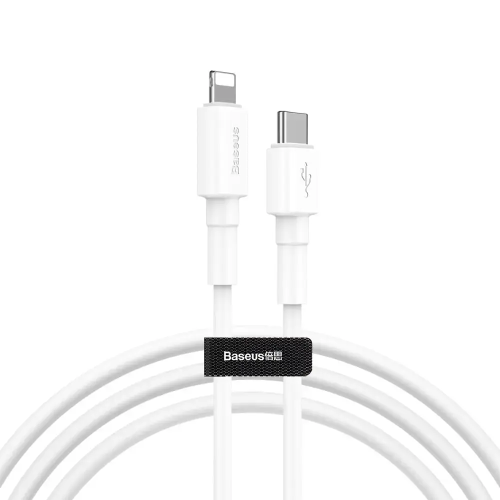 Baseus CATLSW-02 Lightning -> USB-C Charging Cable 18W | PD 2.0 | 100 cm White