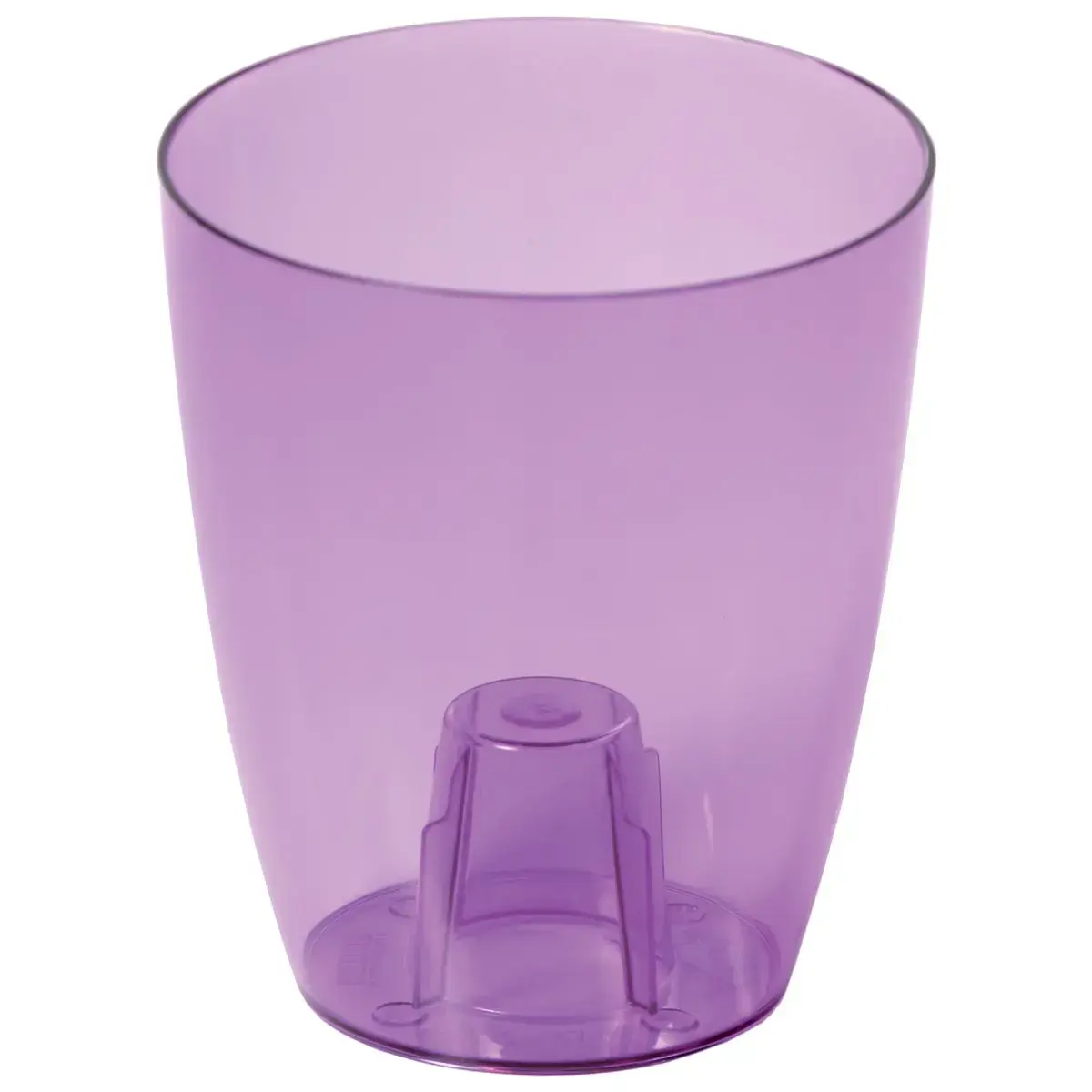 Puķu pods orhidejām Coubi 13x16cm, 1.5L, caurspīd.lillā