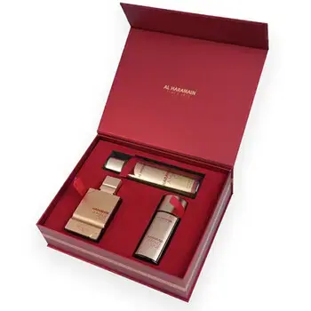 Al Haramain Amber Oud Ruby Edition Gift Set EDP 75 ml, EDP 30 ml and Body Veil 250 ml 75ml