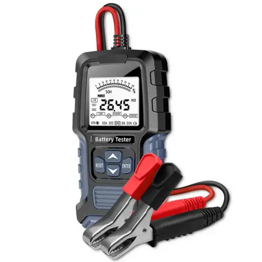 Qoltec LCD digital battery tester | 12V | 24V | 3Ah-250Ah