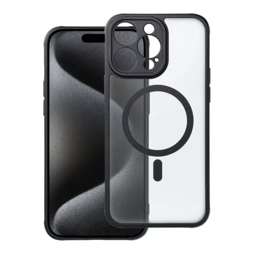 FULL MATTE MAG COVER phone case with MagSafe support for iPhone 15 Pro Max black