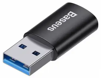 Baseus Ingenuity USB-A uz USB-C adapteris OTG (melns)