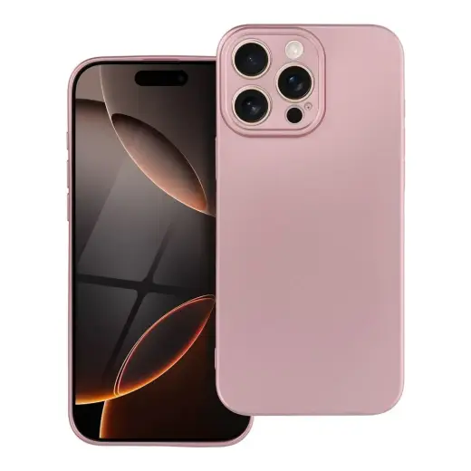 Metallic telefono dėklas iPhone 16 Pro Max rožinis