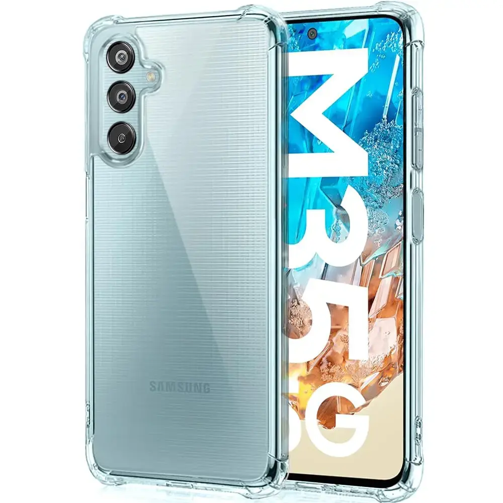 Fusion Anti Shock 1.5 mm Silicone Case For Samsung Galaxy M35 5G transparent
