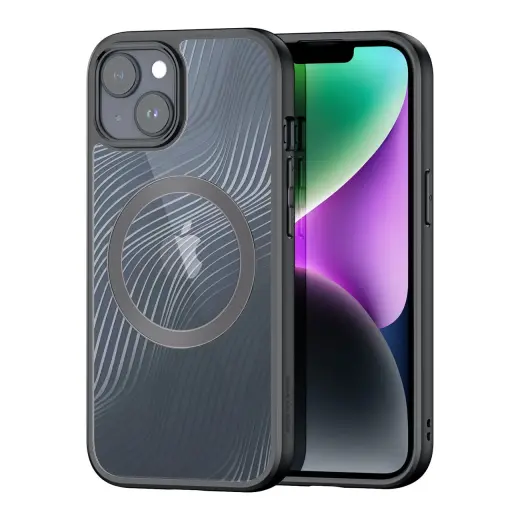 Dux Ducis Aimo Mag Armored maciņš ar MagSafe atbalstu telefonam iPhone 15 Plus melns