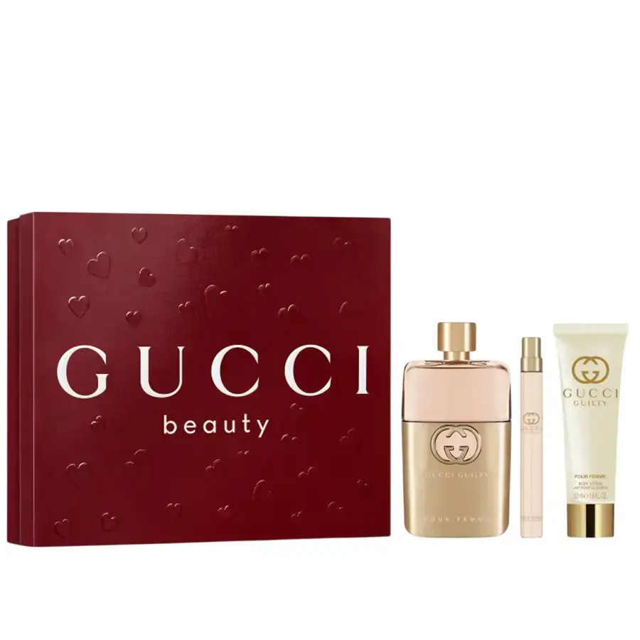 Set Gucci: Guilty, Eau De Parfum, For Women, 90 ml + Guilty, Eau De Parfum, For Women, 10 ml + Guilty, Moisturizing, Body Lotion, 50 ml