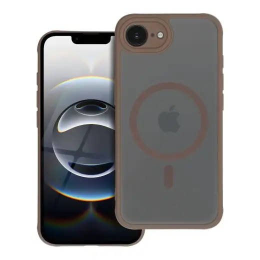 FULL MATTE MAG COVER case compatible with MagSafe for IPHONE 16E (SE 4 2025) brown