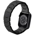 Band PITAKA Carbon Fiber Retro for Apple Watch 1|2|3|4|5|6|7|8|9|10|SE|Ultra|Ultra2 black grey Photo