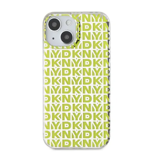 DKNY PC|TPU Repeat Pattern Case for iPhone 15 Yellow