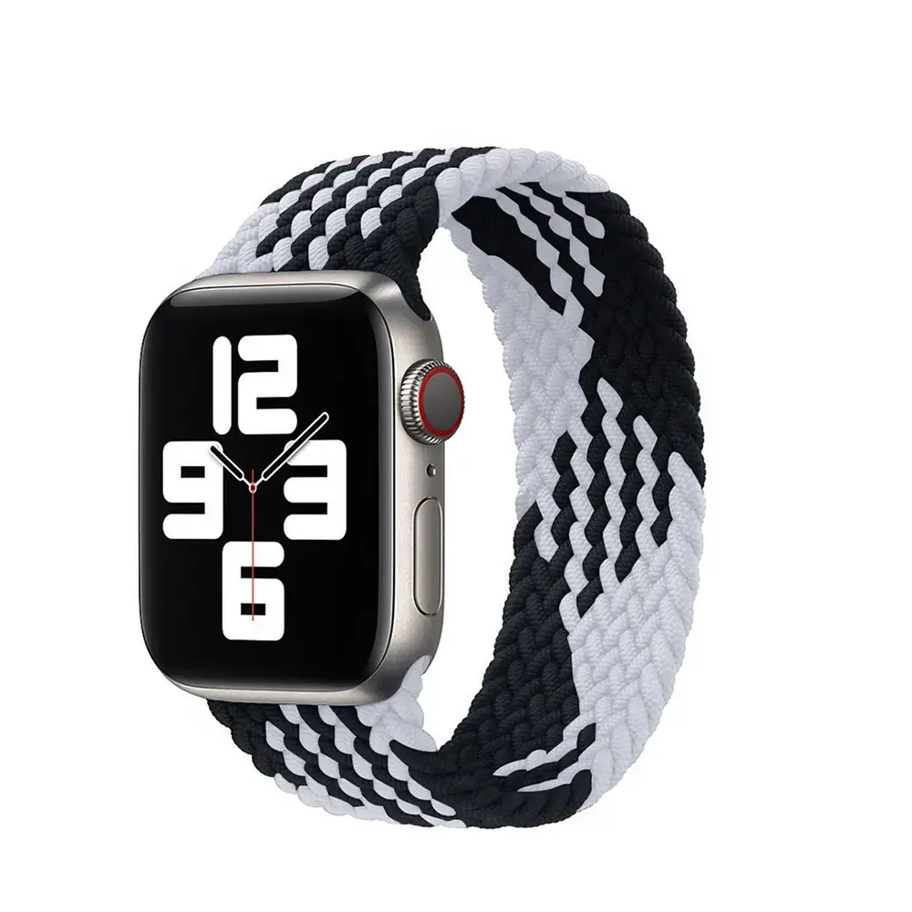Braided loop for Apple Watch 42/44/45/49 design 1 black-white