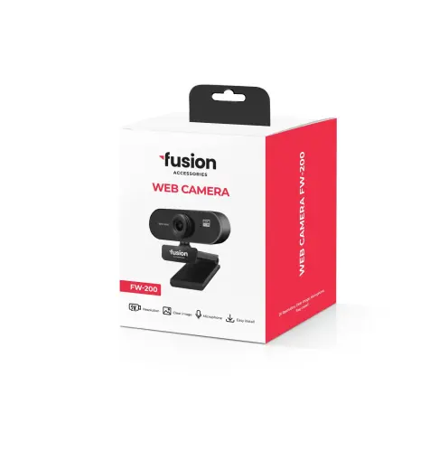 Fusion FW-200 WEB kamera USB 2.0 | 2160p | HD mikrofons| melna