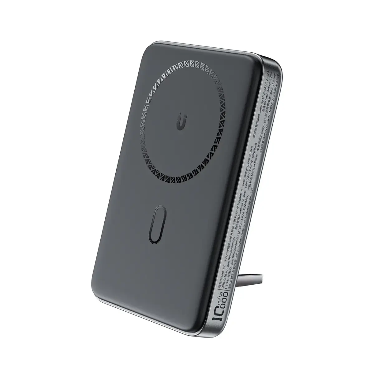 Acefast M6 external battery (powerbank) | 10000 mAh | 20W | USB-C, Wireless | black