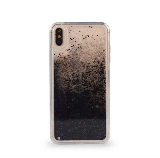 Fusion Fun Liquid Back Case Izturīgs Silikona Aizsargapvalks Priekš Apple iPhone 7 | 8 | SE 2020 Caurspīdīgs - Melns