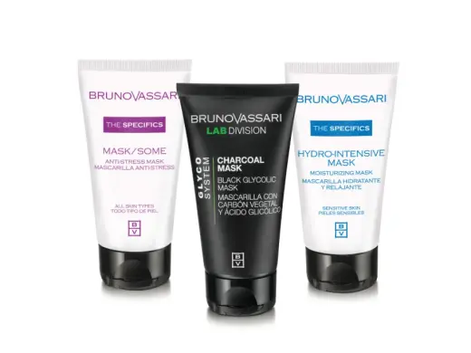 Multimasking Set Bruno Vassari: The Specifics, Moisturizing, Cream Mask, For Face, 50 ml + The Specifics, Vitamin A, Anti-Stress, Day & Night, Cream Mask, For Face, 50 ml +