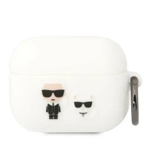 Karl Lagerfeld and Choupette Silicone Case for Airpods Pro White