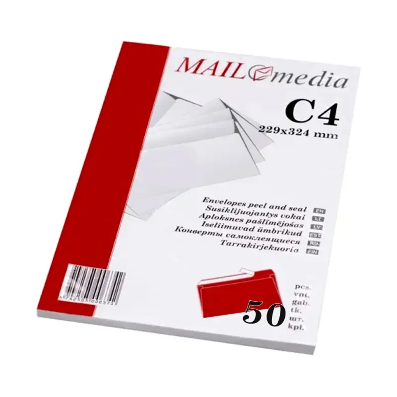 Kuvert C4 envelopes, 229x324mm, pack of