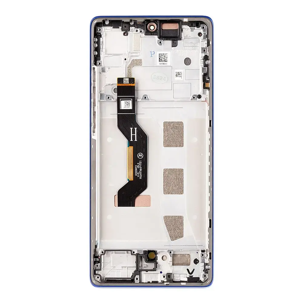 Motorola G85 LCD Display + Touch Unit + Front Cover Cobalt Blue (Service Pack)