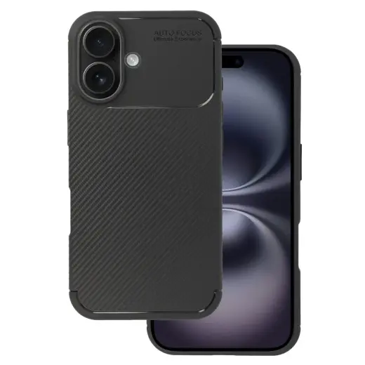 Tel Protect Carbon Elite phone case for iPhone 16 black
