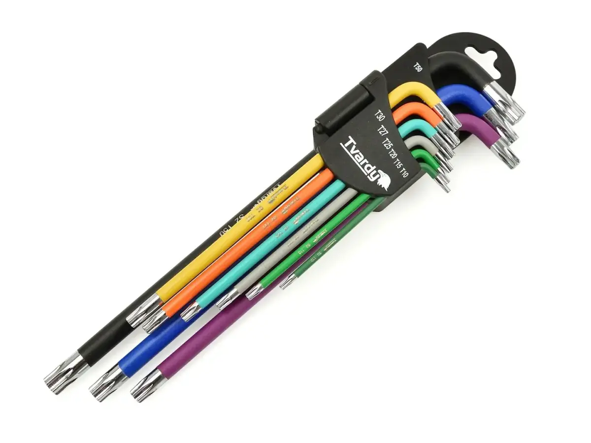 Набор длинных ключей Torx, 9 шт., сталь S2